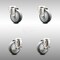 Service Caster 4 Inch 316SS Thermoplastic Rubber Wheel Swivel Bolt Hole Caster Brakes SCC, 2PK SCC-SS316BH20S414-TPRB-2-TLB-2 - alternate 1